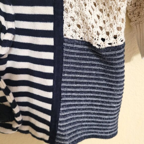 Lia Molly Anthropologie  Womens Open Knit‎ Striped Cardigan S Boho Cottagecore - Picture 7 of 10